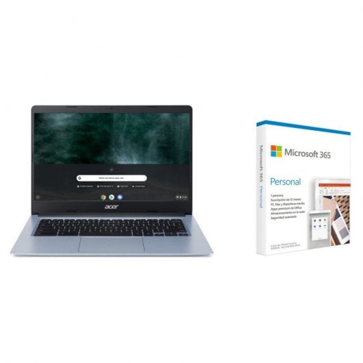 Acer Chromebook 314 CB314-1H Intel Celeron N4020/4GB/32GB eMMC/14"+ Microsoft 365 Pessoal 1 Utilizador 1 Ano