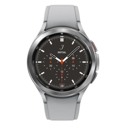 Samsung Galaxy Watch4 Classic 4G 46mm AMOLED Argent LTE GPS Bluetooth Étanchéité 5ATM SpO2