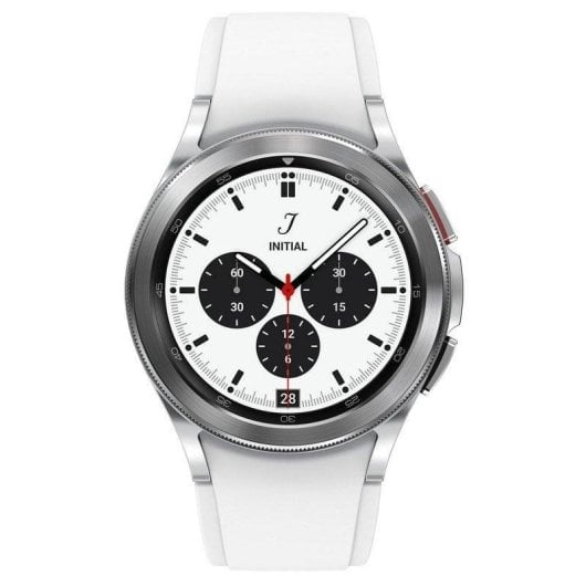 Samsung Galaxy Watch4 Classic Bluetooth GPS NFC 42mm Super AMOLED Argent M IP68 SpO2 ECG