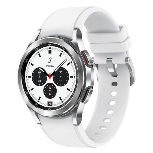 Samsung Galaxy Watch4 Classic Bluetooth GPS NFC 42mm Super AMOLED Argent M IP68 SpO2 ECG