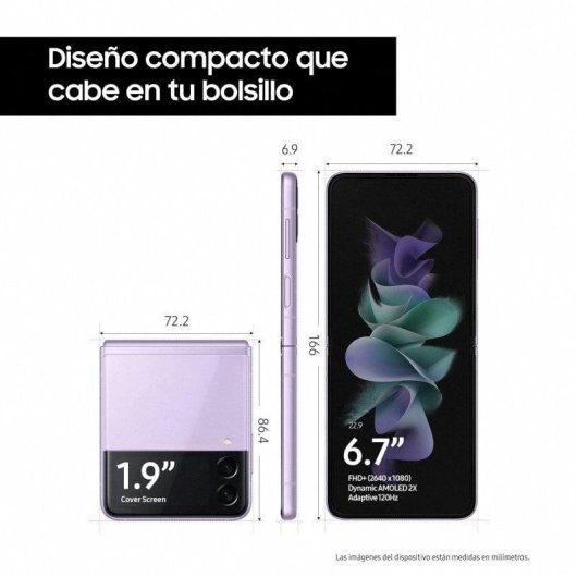 Samsung Galaxy Z Flip3 5G 8GB 128GB 6,7" Dupla Câmara Violeta