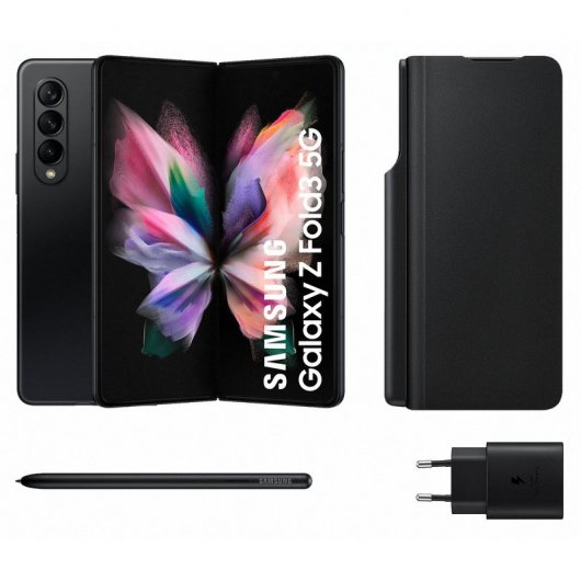 Samsung Galaxy Z Fold3 5G 12GB/256GB 6.2''/7.6'' Preto + Capa Flip Cover + S Pen + Carregador 25W