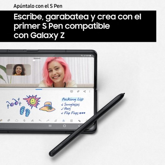 Samsung Galaxy Z Fold3 5G 12GB/256GB 6.2''/7.6'' Prateado + Capa Flip Cover + S Pen + Carregador 25W