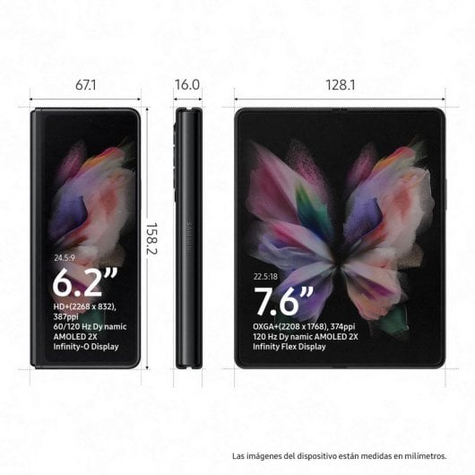 Samsung Galaxy Z Fold3 5G 512GB Negro + Funda Flip Cover + S Pen + Cargador 25W