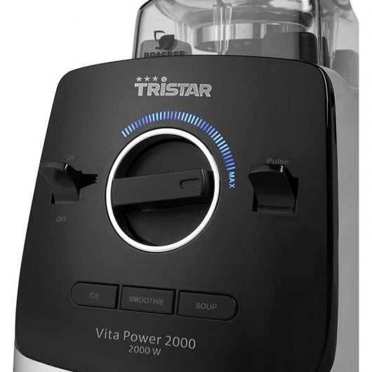 Tristar BL-4473 Vita Power Batidora de Vaso 2000W Negra/Plateada