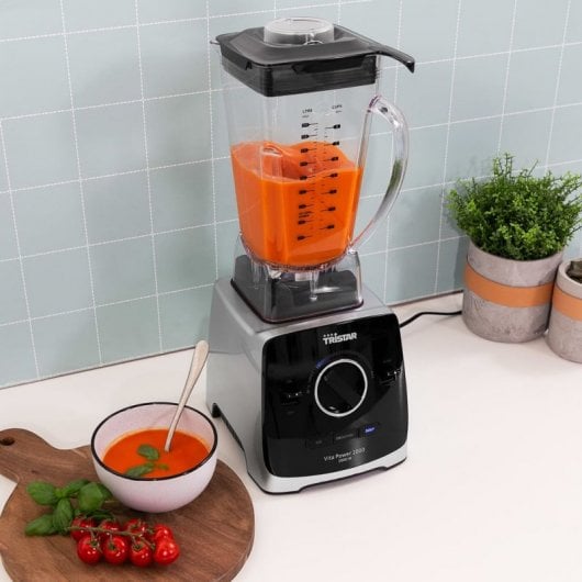 Tristar BL-4473 Vita Power Batidora de Vaso 2000W Negra/Plateada
