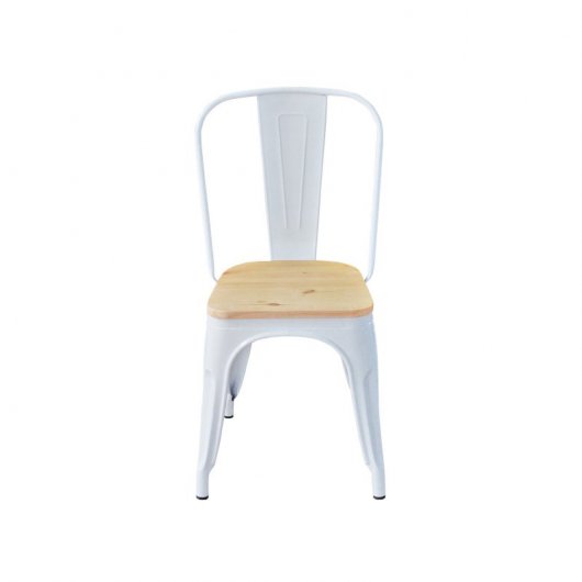 Thinia Home Strong Pack 4 Sillas Industriales Blanco/Madera