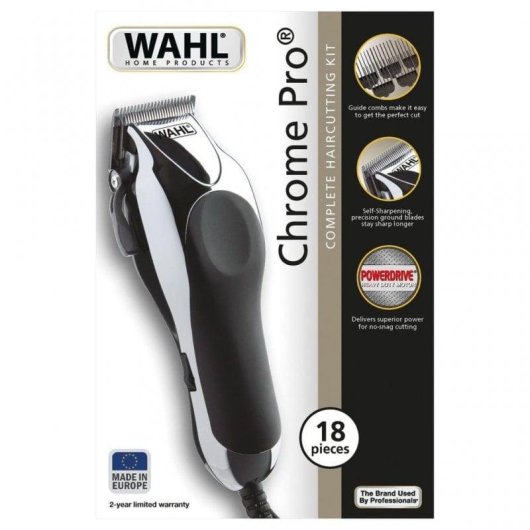 Wahl Chrome Pro Cortapelos Negro/Plata