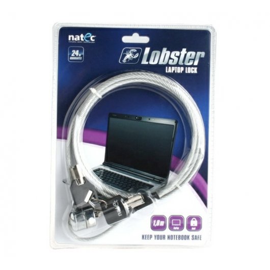 Natec NZL-0225 Sicherheitskabel mit Schlüssel für Laptops