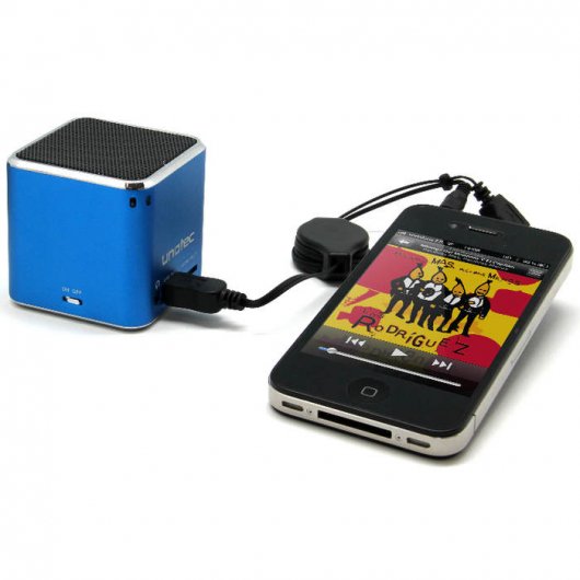 Unotec MaxCube Plus Altavoz MP3 USB/Radio Azul