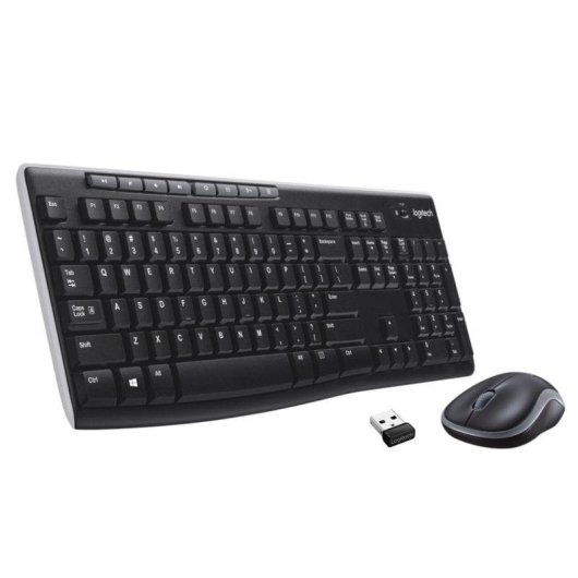 Pack-Teclado-y-Ratón-Logitech-MK270-100%-Inalámbrico-Negro