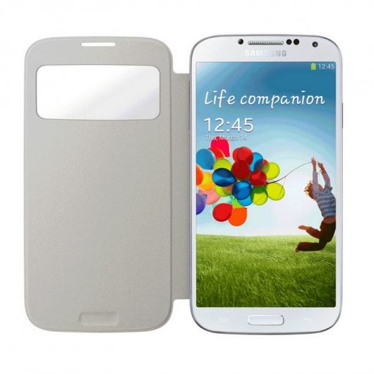 Samsung Funda View Cover Blanca para Samsung Galaxy S4