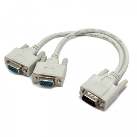 Cable Duplicador Pasivo VGA Macho a 2x VGA Hembra