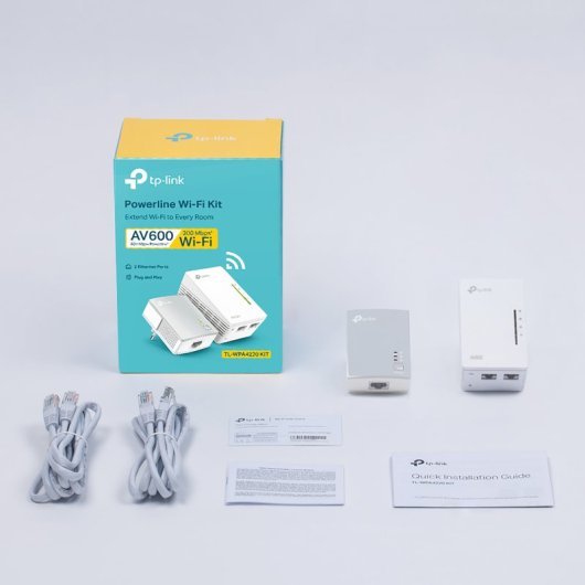 TP-Link TL-WPA4220 KIT PLC Powerline Red Eléctrica AV600 + WFi N300