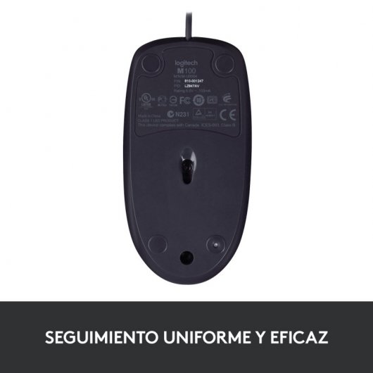 Logitech B100 mouse Ambidestro USB tipo A Ottico 800 DPI