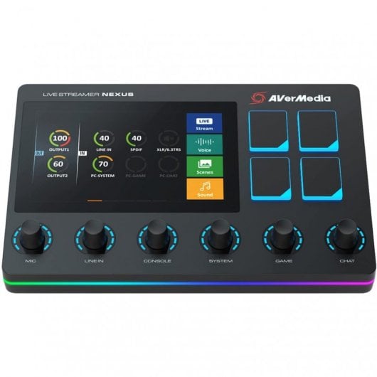 Centre de contrôle Nexus du streamer en direct Avermedia