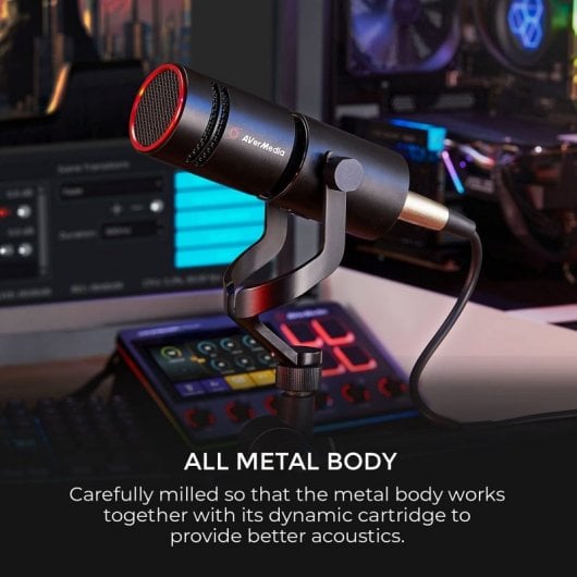 Avermedia Live Streamer MIC 330 Microphone XLR cardioïde dynamique