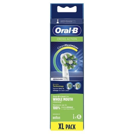 Oral-B Pack 6 Recambios Cepillo Eléctrico CrossAction