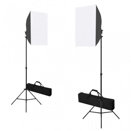 vidaXL Kit de Estudio Fotográfico con Luces Softbox + Reflector
