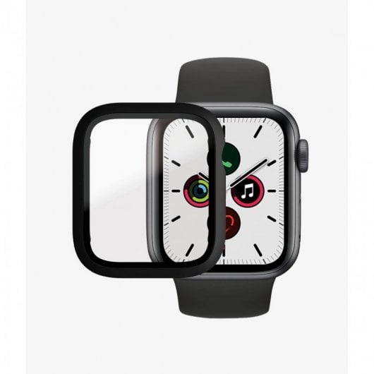 PanzerGlass Protecteur intégral en verre trempé noir pour Apple Watch 4/5/6/SE 40 mm