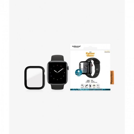PanzerGlass Protector Cristal Templado Full Body Negro para Apple Watch 4/5/6/SE 44 mm