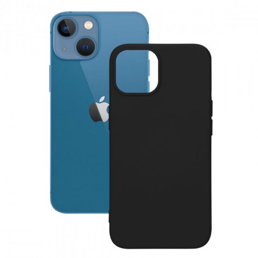 Mobile Tech Funda Silk Negra para iPhone 13