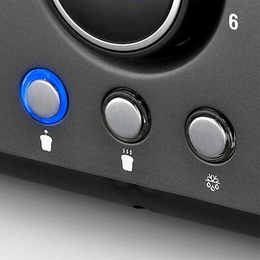 Tostadora Haeger Future TO-08D.012A 2 Ranuras Anchas 800W 6 Niveles Gris