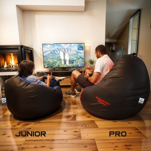 Happers Pack Puff Gamer Pro + Reposapiés + Cojín Azul