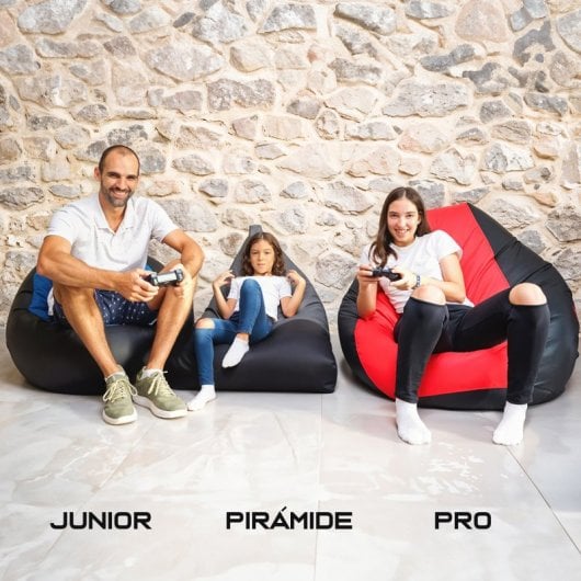 Happers Pack Puff Gamer Pro + Reposapiés + Cojín Azul