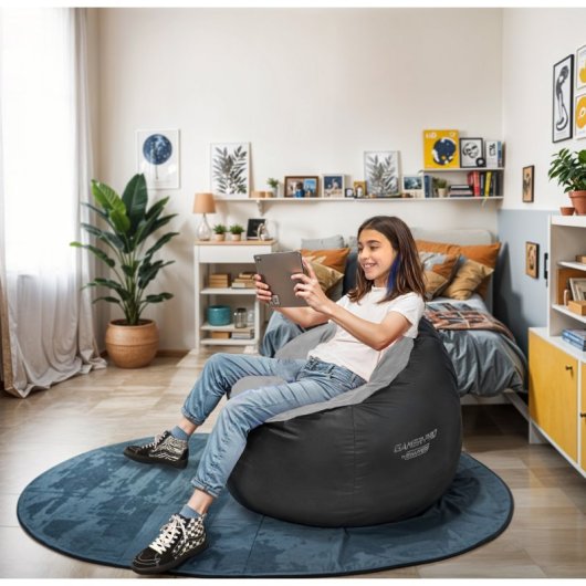 Happers Puff Gamer Junior Polipiel Interior Gris