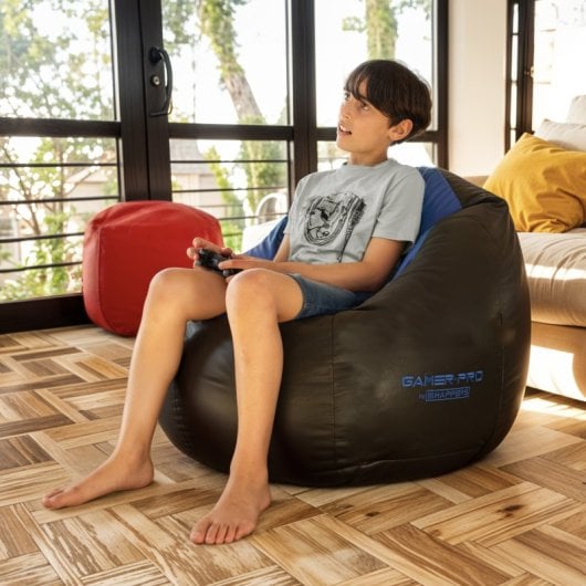 Happers Puff Gamer Junior Polipiel Interior Gris