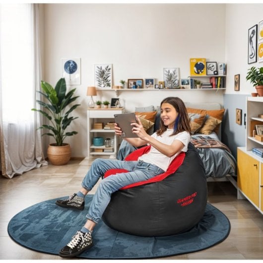Happers Puff Gamer Junior Polipiel Interior Rojo