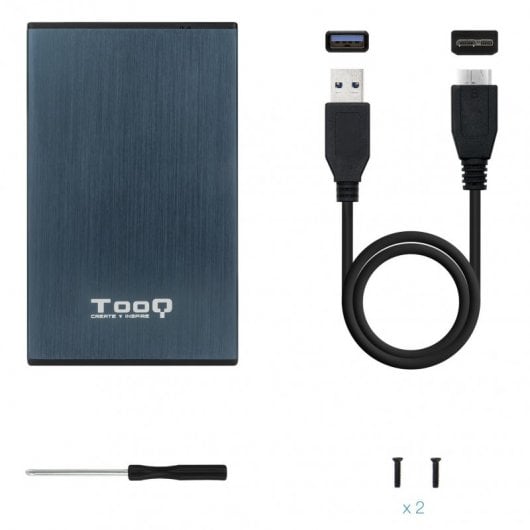 TooQ TQE-2527PB Custodia per disco rigido 2,5" SATA USB 3.0 Blu