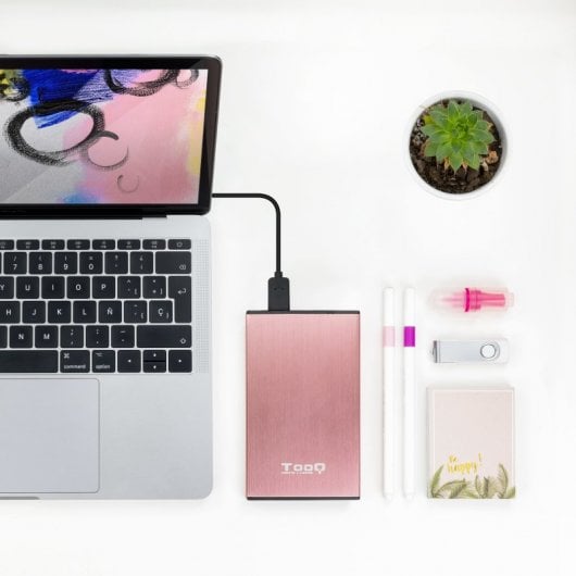 TooQ TQE-2527P Carcasa Disco Duro 2.5" SATA USB 3.0 Rosa