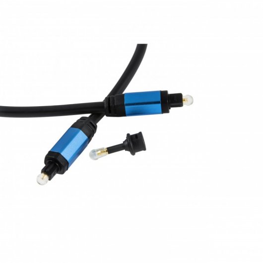 SilverHT Cable Toslink High End con Adaptador Jack 3.5mm 2.5M Negro