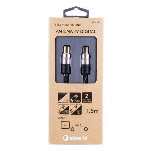 SilverHT Cable Antena High End Macho/Hembra 2.5m