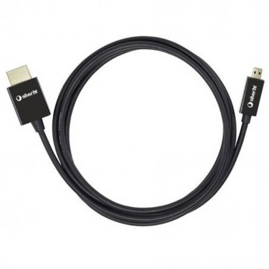 SilverHT Cable Superslim MicroHDMI a HDMI (M/M) 1.5m Negro