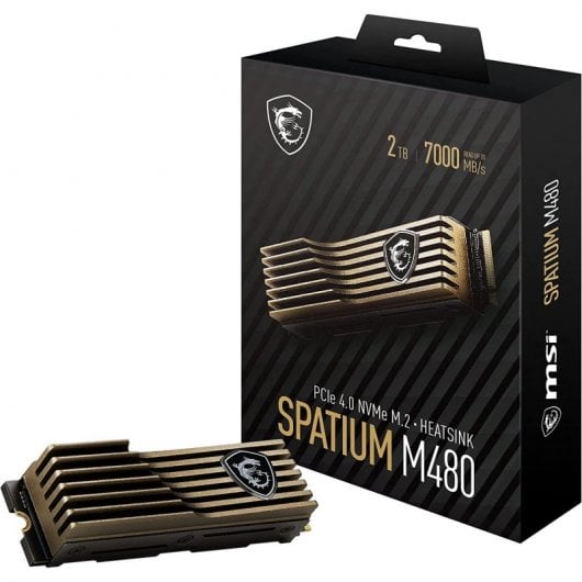 MSI Spatium M480 dissipateur de chaleur SSD 2 To M.2 2280-S2-M NVMe PCIe