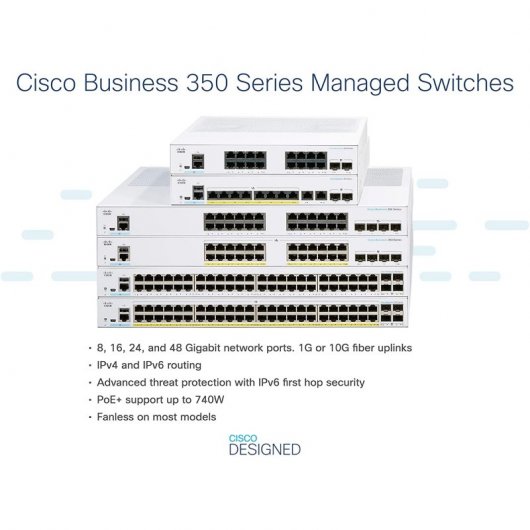 Cisco CBS350-24T-4G Switch 24 Puertos Gigabit + 4 SFP