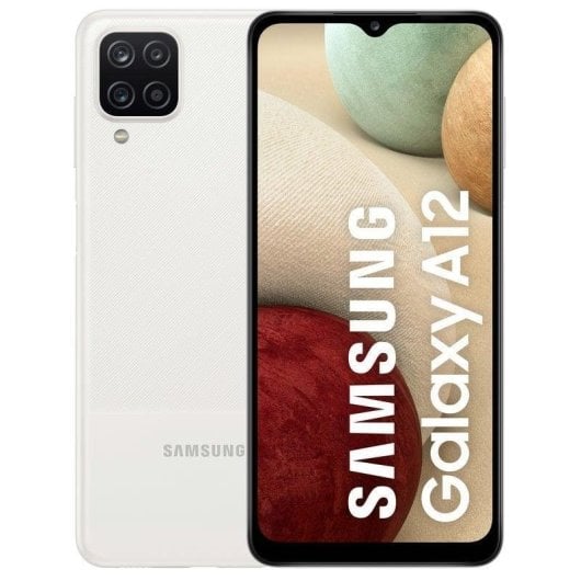 Samsung Galaxy A12 4G 4GB 64GB Blanco 6,5" Cámara cuádruple