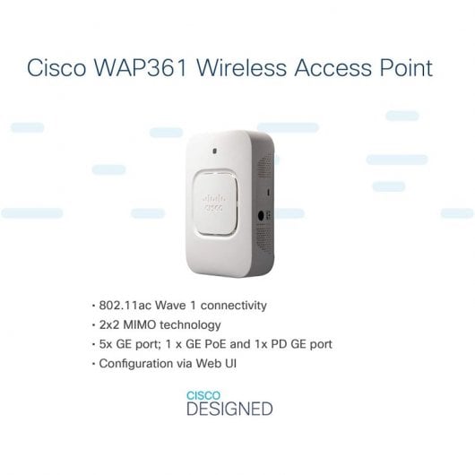 Cisco WAP361-E-K9 Punto de Acceso WiFi Doble Banda
