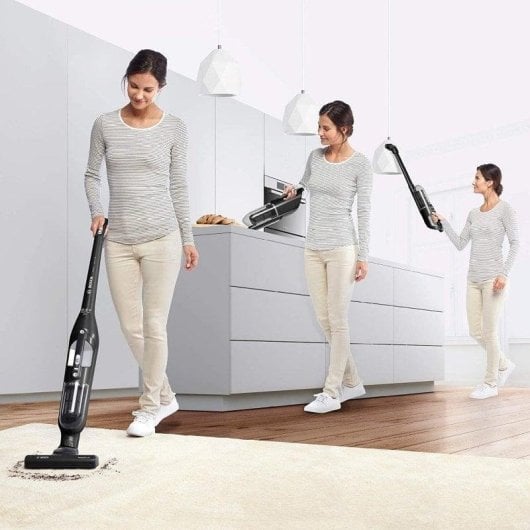 Aspirador sem Fio Bosch Flexxo BBH32101 21.6V 50min Sem Saco Filtro Lavável Acessórios