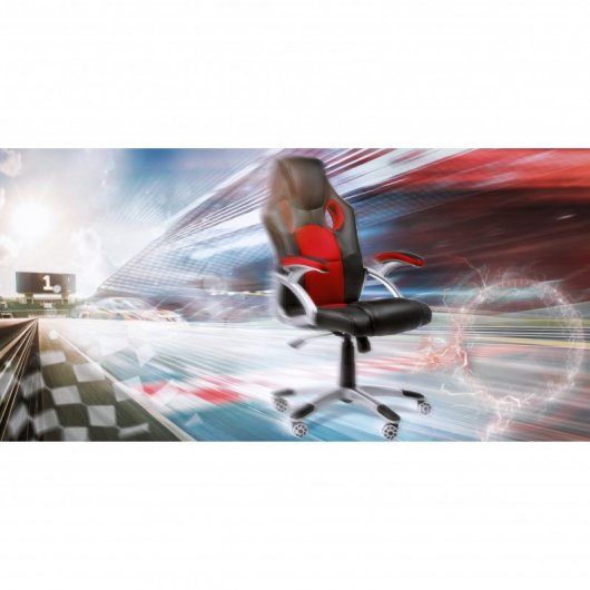 Mc Haus Racing Silla Gaming Ergonómica Roja