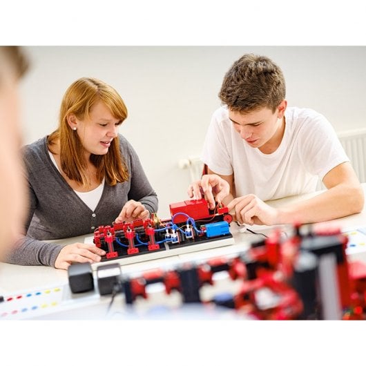 Tapis de tri de simulation d'entraînement Fischertechnik avec reconnaissance des couleurs 24 V