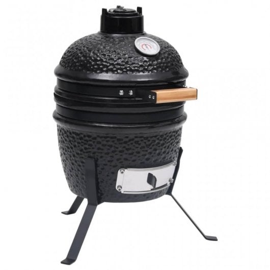 VidaXL Kamado Barbacoa con Ahumador 56cm Negra