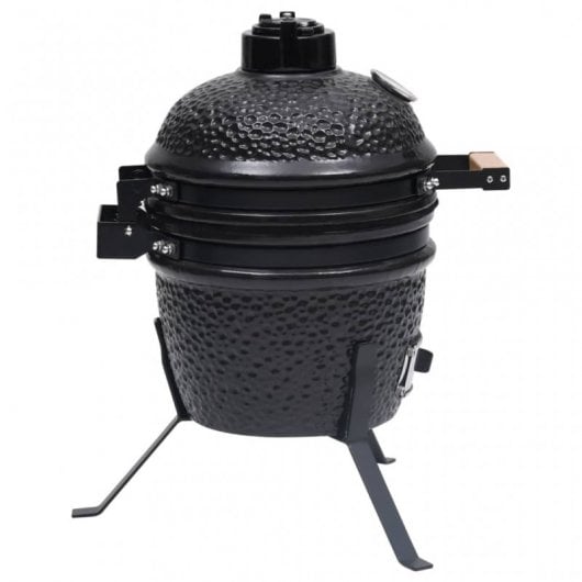 VidaXL Kamado Barbacoa con Ahumador 56cm Negra