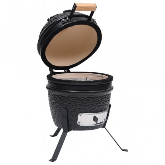 VidaXL Kamado Barbacoa con Ahumador 56cm Negra