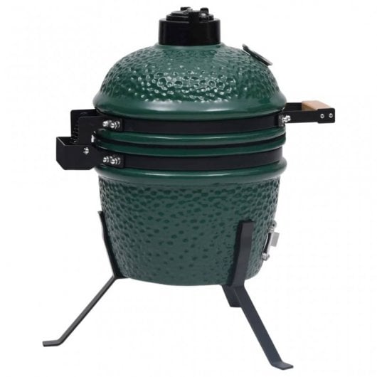 VidaXL Kamado Barbacoa con Ahumador 56cm Verde