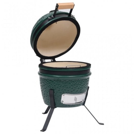 VidaXL Kamado Barbacoa con Ahumador 56cm Verde