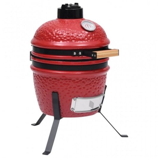 VidaXL Kamado Barbacoa con Ahumador 56cm Roja